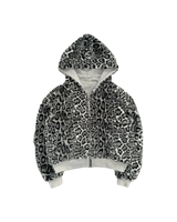 GREY/LEOPARD REVERSIBLE ZIPPER