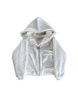 WHITE FUR JACKET UNISEX