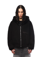 FUR/BLACK REVERSIBLE ZIPPER