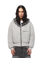 GREY/LEOPARD REVERSIBLE ZIPPER