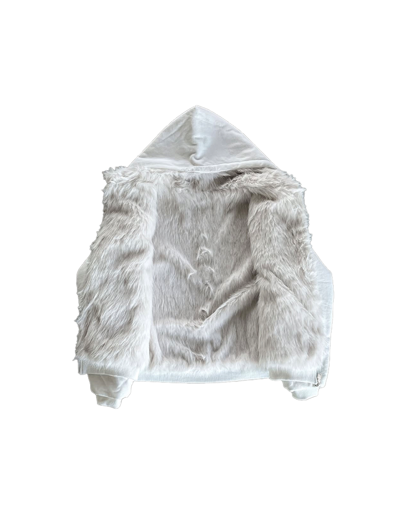 WHITE FUR JACKET UNISEX