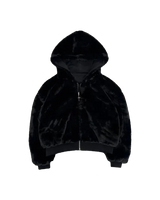 FUR/BLACK REVERSIBLE ZIPPER