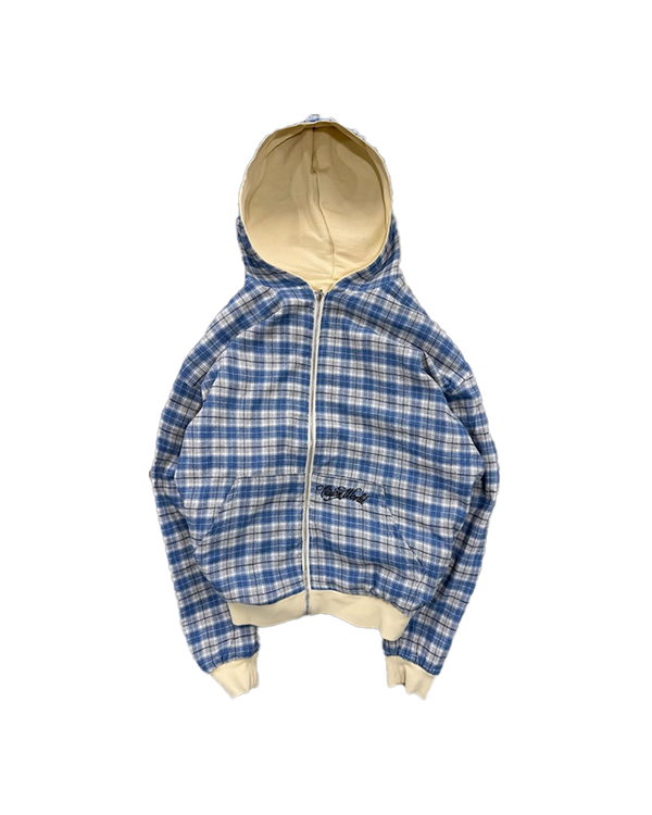 CREAM/BLUE 2-SIDED ZIPPER UNISEX – View 2