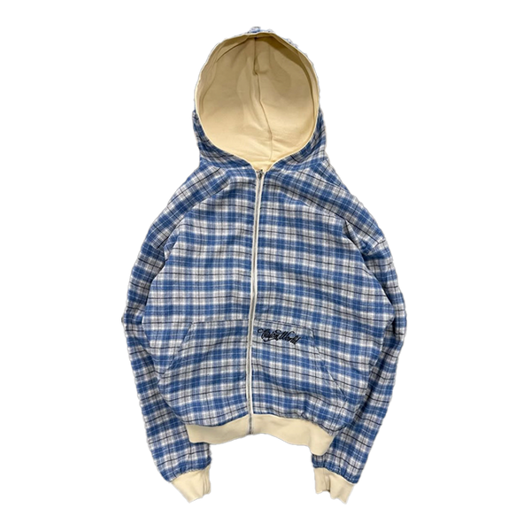CREAM/BLUE 2-SIDED ZIPPER UNISEX