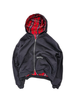 BLACK/RED 2-SIDED ZIPPER UNISEX