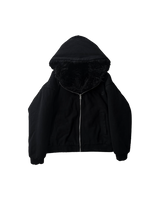 BLACK FUR JACKET UNISEX