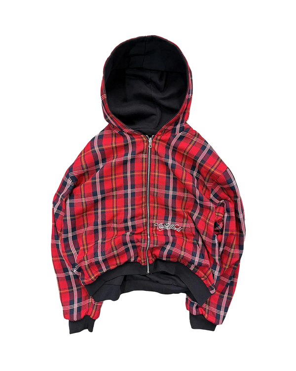 BLACK/RED 2-SIDED ZIPPER UNISEX – View 2