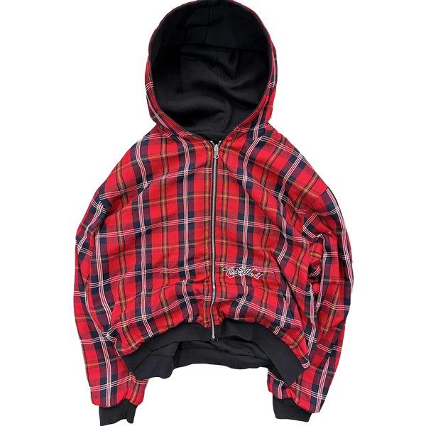 BLACK/RED 2-SIDED ZIPPER UNISEX