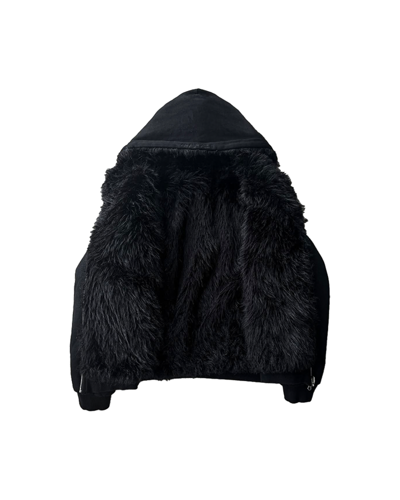 BLACK FUR JACKET UNISEX