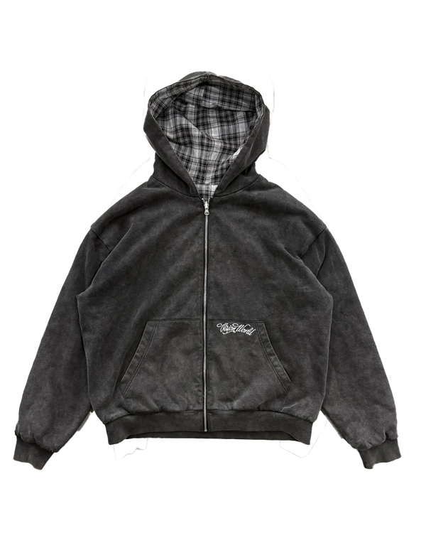 GREY/BLACK 2-SIDED ZIPPER UNISEX