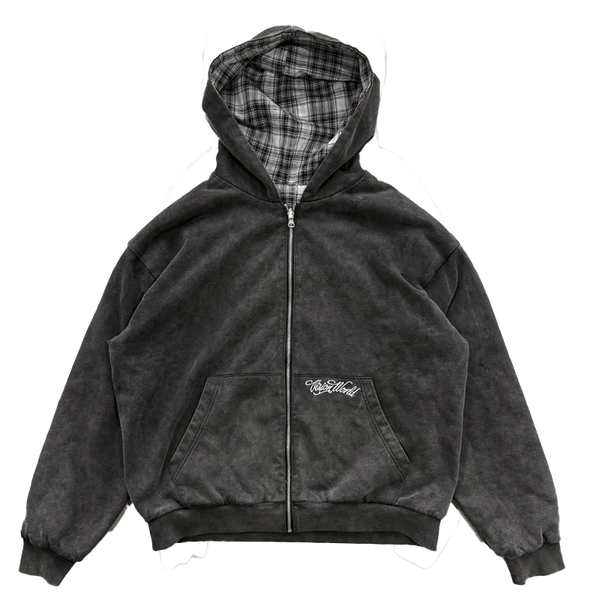 GREY/BLACK 2-SIDED ZIPPER UNISEX