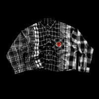 CROPPED FLANNEL BLACK