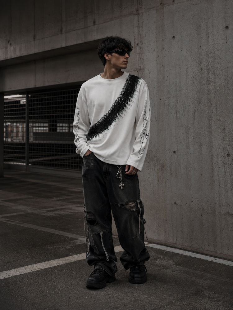 CROPPED AMMUNITION LONGSLEEVE