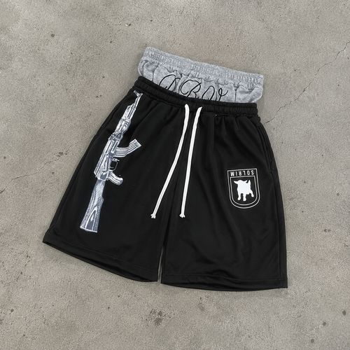 AK SAGGING SHORTS BLACK