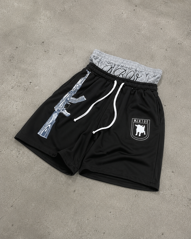 AK SAGGING SHORTS BLACK