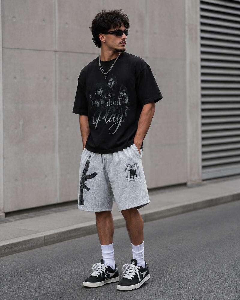 AK SAGGING SHORTS GREY