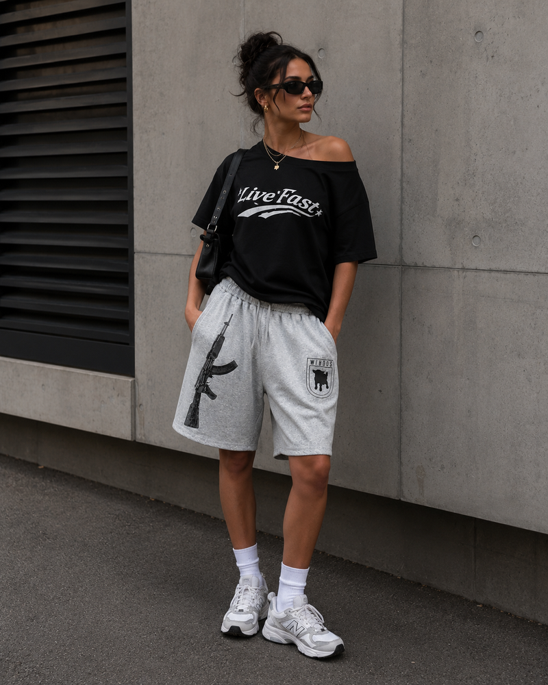 AK SAGGING SHORTS GREY