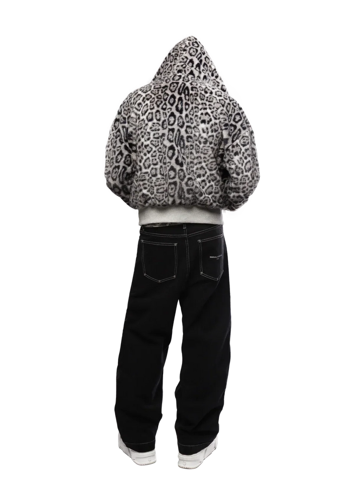 GREY/LEOPARD REVERSIBLE ZIPPER