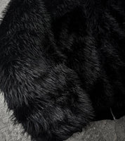 BLACK FUR JACKET UNISEX