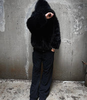 BLACK FUR JACKET UNISEX