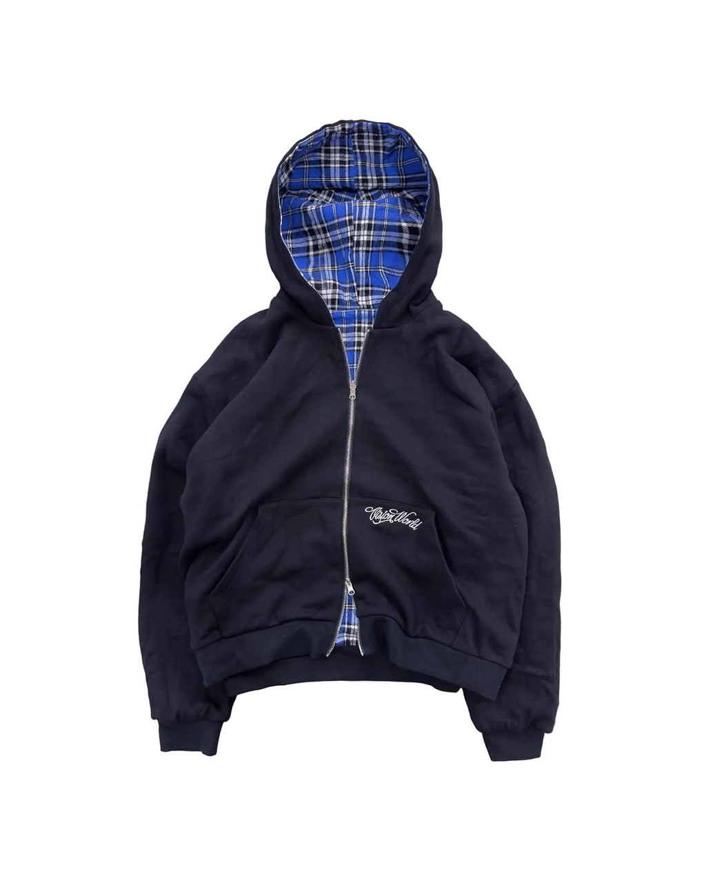 BLUE/BLACK 2-SIDED ZIPPER UNISEX